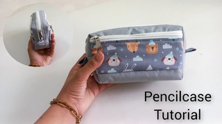 pecilcase tutorial beautiful and spacious, pencilcase with 3 zippers Diy