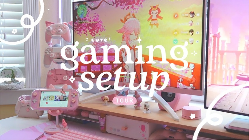 a tour of my cute gaming setup for a comfy + lazy summer, feat. some