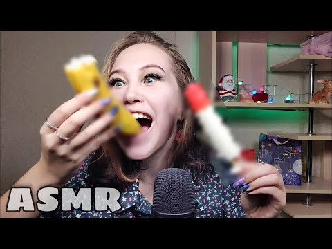 АСМР ИТИНГ БАНАНЧИКА И КРАСНОЙ ШАПКИ, ASMR EATING RED HAT AND