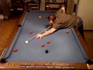 Snooker 155 Break From Free Ball On Pool Table