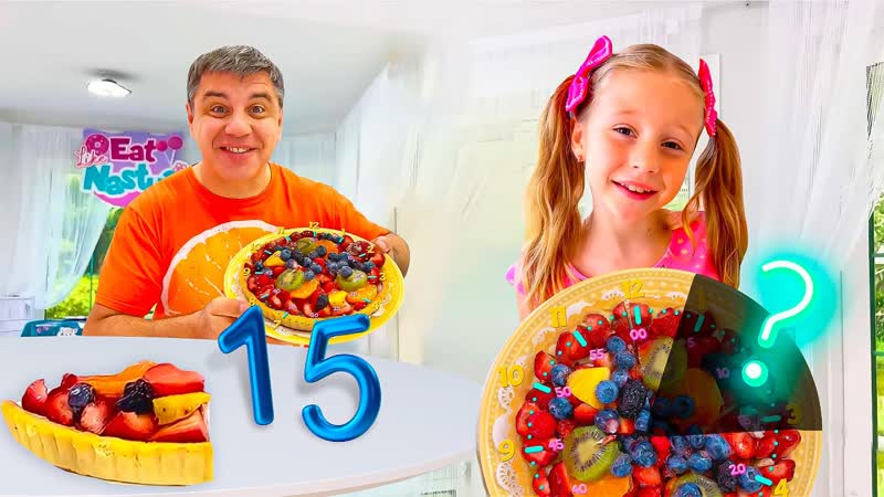 Dad teaches Nastya how to use a