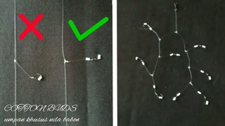 Cara Buat Rangkaian Pancing RAWE ||  COTTON BUDS Umpan Khusus Nila Babon