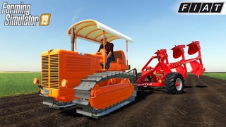 Farming Simulator 19 - FIAT 70C Tracked Old Tractor Plows A New Field