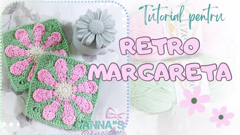 Retro margareta. Tutorial pas cu pas la, granny, square cu,