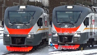 “Гонка двух ЭП2Д на Первом Диаметре D1!“ Электропоезда ЭП2Д-0073 и ЭП2Д-0090