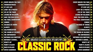 Queen, AC/DC, Bon Jovi, Metallica, Nirvana, Scorpions - Classic Rock Songs 70s 80s 90s Full Album