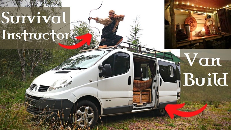 Van of a Scottish Survival Instructor for Off grid Work and Living. Modular, Self build on a