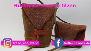 Filzanleitung gefilzter Rucksack - Tasche aus Filzwolle - felting