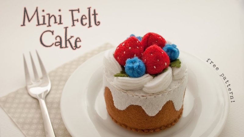 DIY Mini Felt Cake (step by step