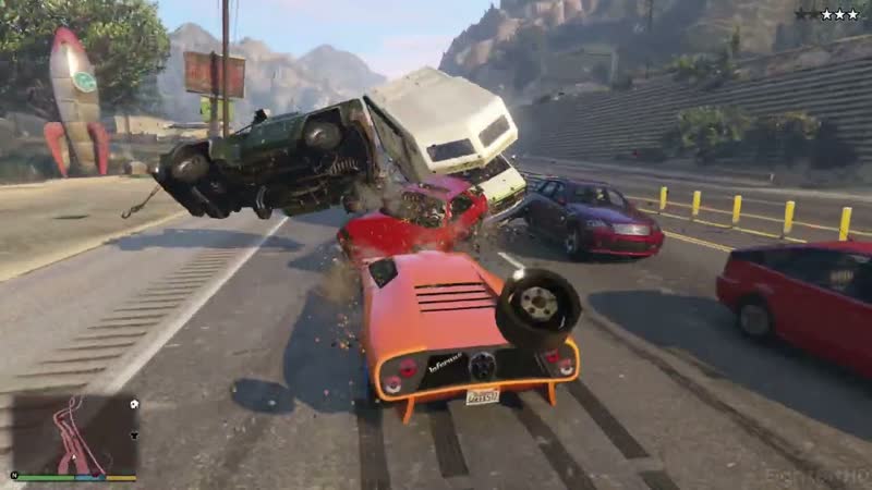 GTA 5 100 Tons Super Car Rampage, 29 HD Grand Theft Auto