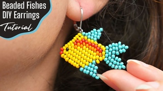 NEW! Beaded FISHES Earrings - Tutorial. SUMMER IS COMMING....