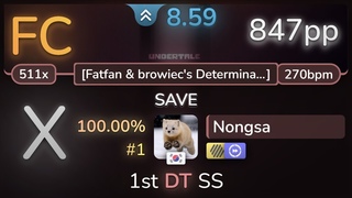 Nongsa | DM DOKURO - SAVE Fatfan & browiec's Determination +HDDT SS (#1 847pp FC) - osu!