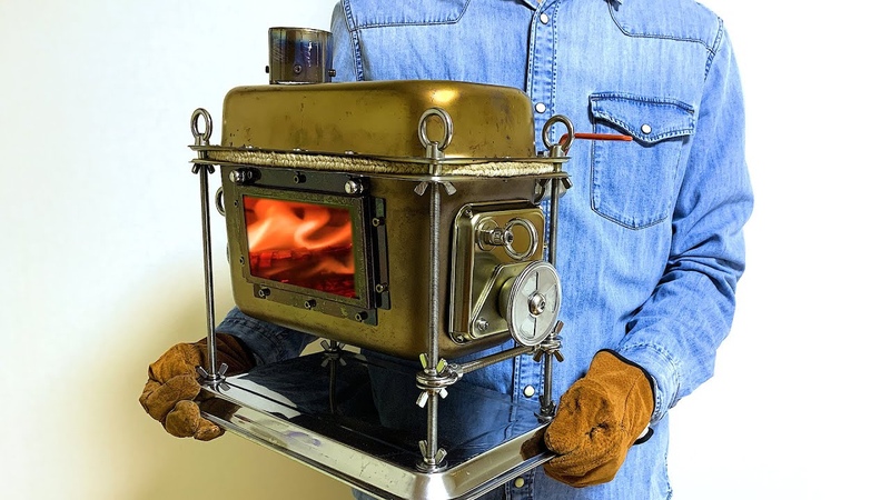 Double Door Camp Stove, Secondary Combustion Homemade Wood Stove for Camp M Stove Project Part