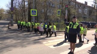 Пешеходная экскурсия с инспектором ГИБДД
