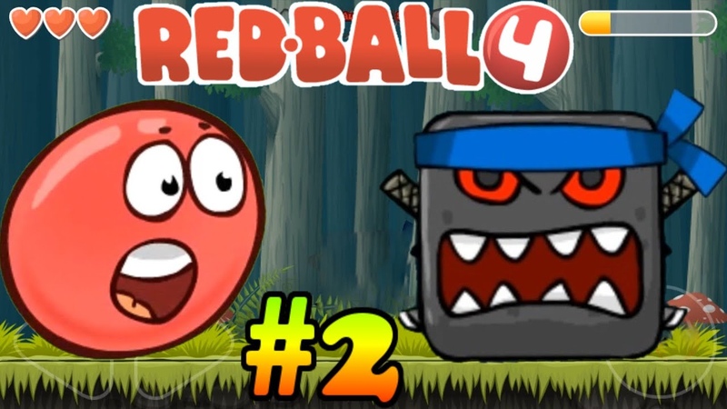 Red Ball VS Evil Ninja Boss Funny game Red Ball 4 Deep Forest All