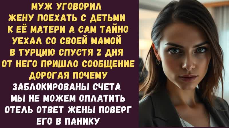 Муж уговорил жену поехать с детьми к её матери а сам тайно