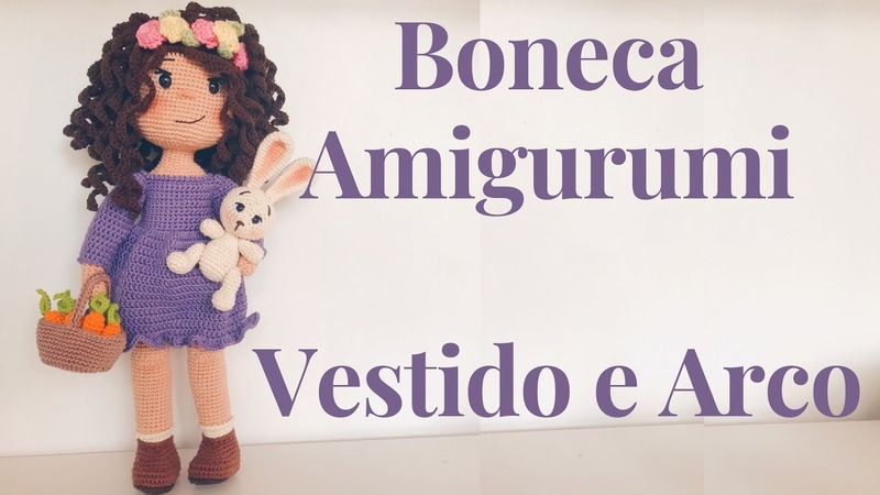 Como fazer BONECA AMIGURUMI para PÁ SCOA Vestido e