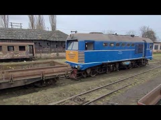 Тепловоз ТУ2-018, УЖД депо Берегово, маневри до упора. TU2 soviet narrow gauge railway locomotive