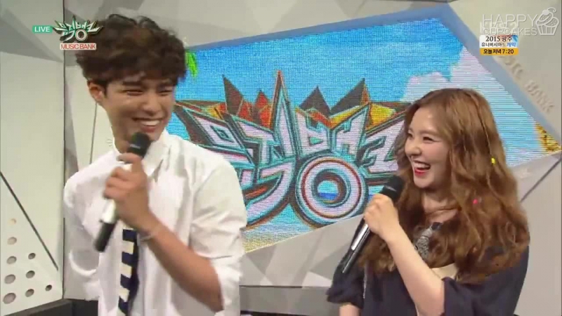 150703 MC Irene ( Red Velvet) Park Bo Gum Music Bank (рус.