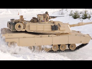 M1A1 Tanks Drifting in Snow