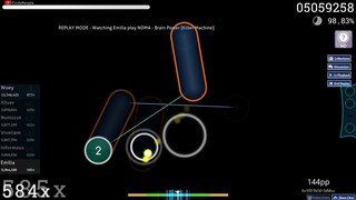 osu! | Emilia | NOMA - Brain Power Killer Machine +HD % 1xMiss #1 289pp