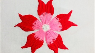 Hand Embroidery flower stitch by nakshi desing art