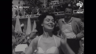 FRANCE: British film stars at Cannes festival (1957)