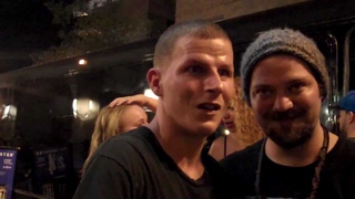 Bam Margera and all of us leaving club and getting on the party bus!