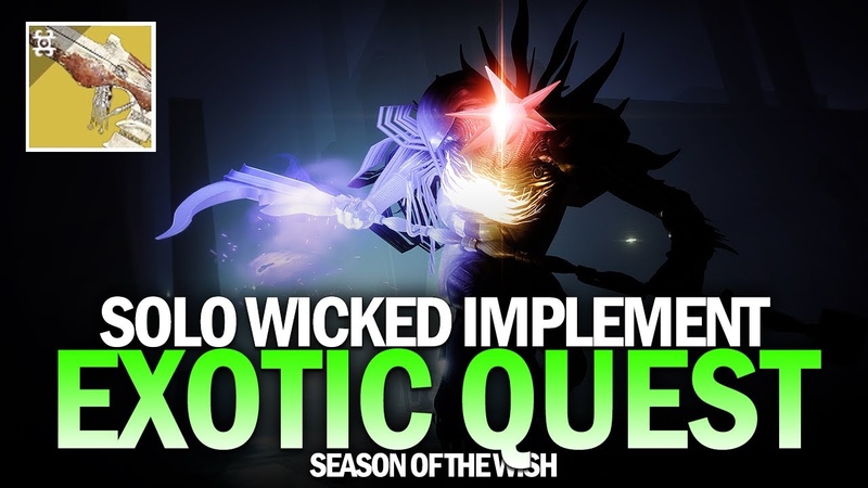 Solo Wicked Implement Exotic Quest Completion ( Deep Dives Exotic Mission) Destiny