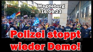 Demozug gegen die Regierung / Magdeburg