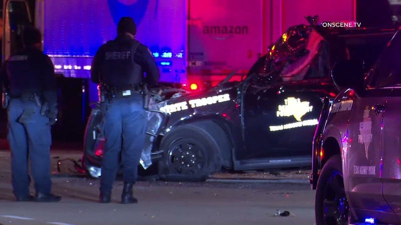 CAUGHT ON CAMERA Texas DPS Trooper T Bones Amazon 18 Wheeler During