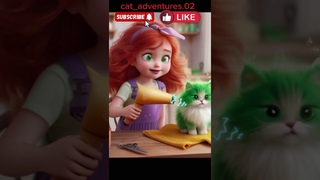 GESSY Green Cat  True love never ends #cat ,#kitten, #cute, #trending, #shorts, #cats, #cutecat
