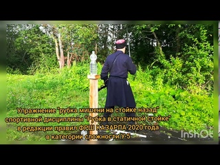 Гепнер В.Б. (Ярославское областное отделение ФРШ) - Рубка мишени на стойке назад