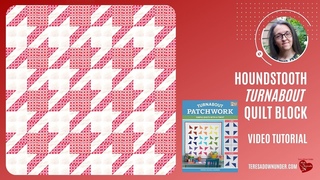 Houndstooth quilt block - Turnabout patchwork - video tutorial