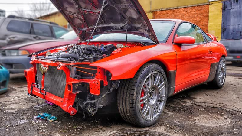УРА ПОЕХАЛ V6 TWIN TURBO в MITSUBISHI ECLIPSE VR