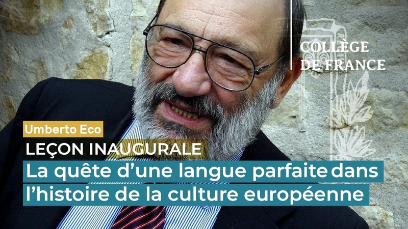 La quête dune langue parfaite dans lhistoire de la culture européenne Umberto Eco