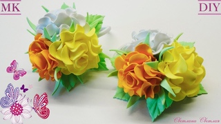 Резинки с волнистыми цветами. Elastic bands with wavy colors.