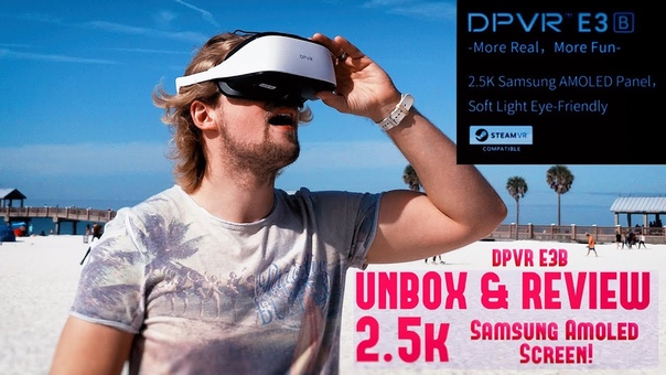 DPVR E3 Basic 2. 5 K Samsung AMOLED HMD, Unbox