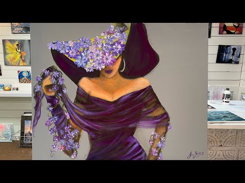 How To Paint Lady In Purple , art, acrylicpainting, painting, paint,