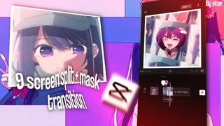 9 screen split + mask transition || Capcut tutorial || candy/mograph style transition